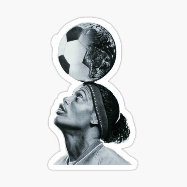 Art Ronaldinho Ilustración Pegatina