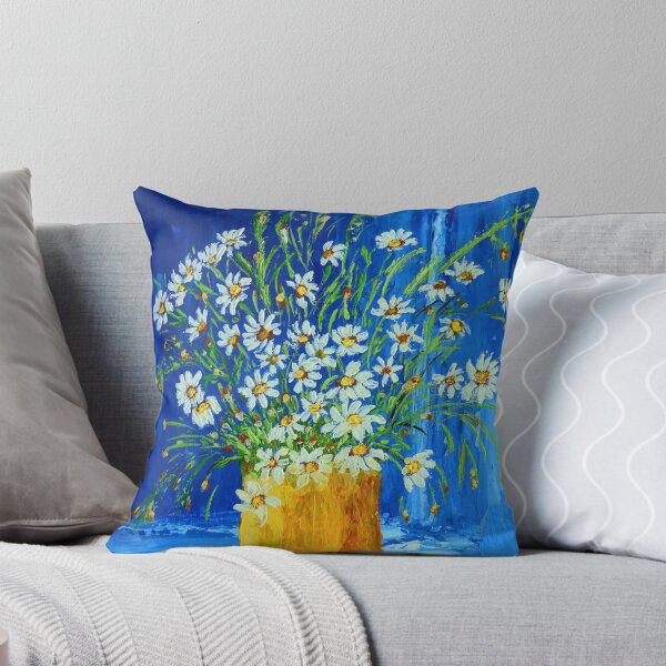 Artikelvorschau, Flowers by the blue wall (palette knife) entworfen und verkauft von maggie326.