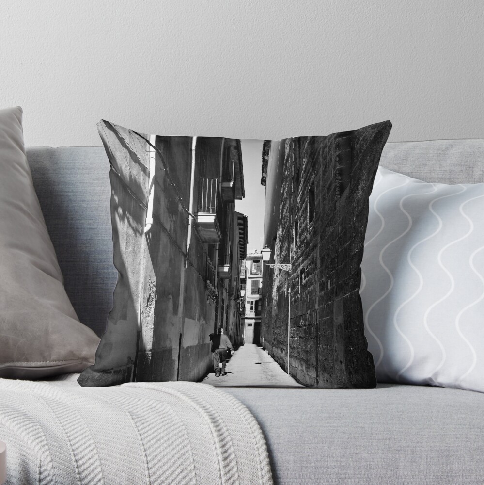 man in a red jumper Throw Pillow