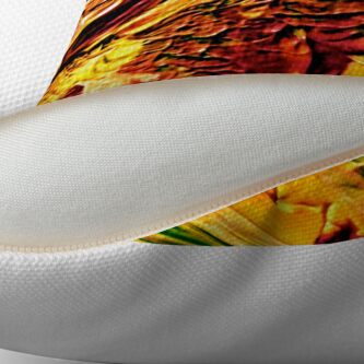 Alternate view of Lush Irises from Kelley's Jardin Throw Pillow