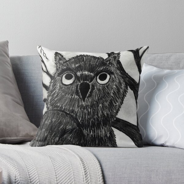 NIGHT OWL Throw Pillow