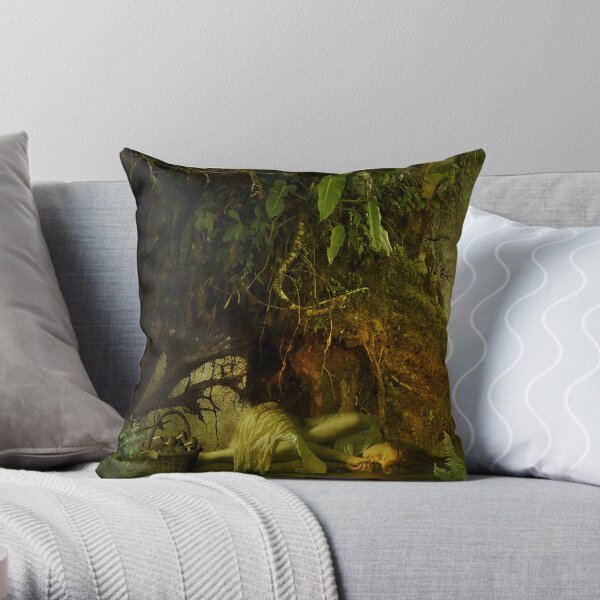 the resting tree Throw Pillow