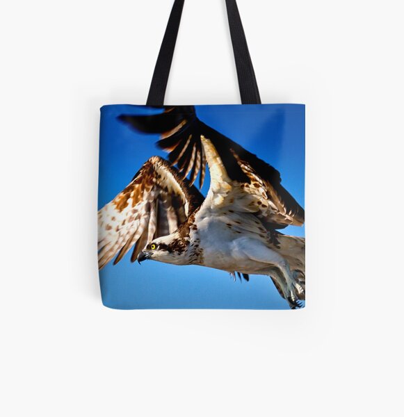Osprey in Flight All Over Print Tote Bag