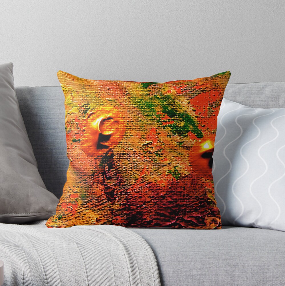 Colorful Sands from Kelley's Jardin Throw Pillow