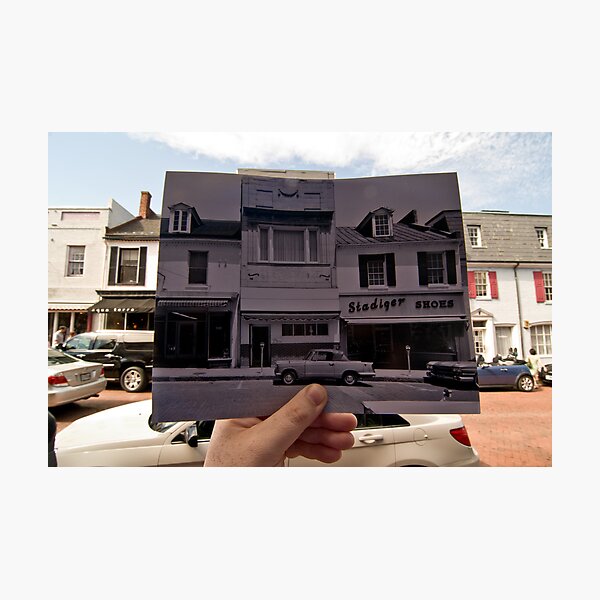 Looking Into the Past: Main Street, Annapolis, MD Photographic Print
