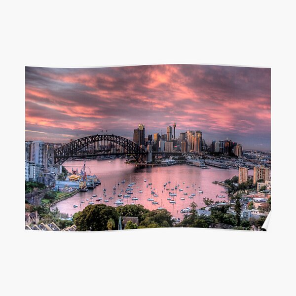 In The Pink - Sydney Harbour - The HDR Experience Poster