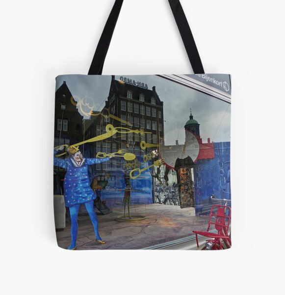 Window Shopping at the Dame All Over Print Tote Bag