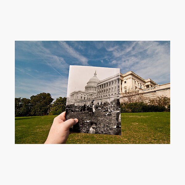 Looking Into the Past: Easter Egg Roll at the US Capitol Photographic Print
