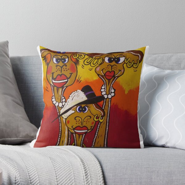 LADIES DAY AT THE CAMEL CUP Throw Pillow