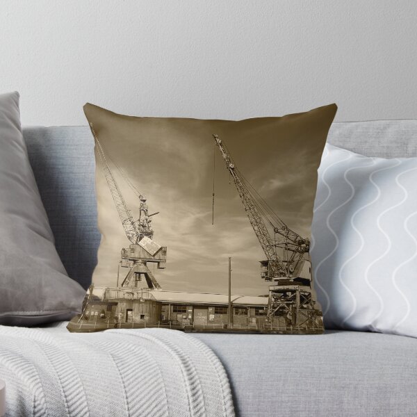 Cockatoo Dock Crane Twins Throw Pillow