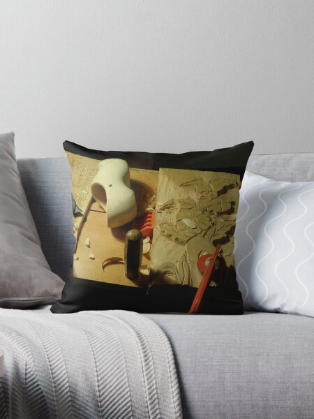 Wooden Throw Pillow
