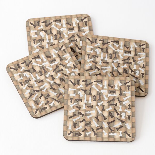 Item preview, Chess Figures Pattern -Wooden Texture designed and sold by Nartissima.