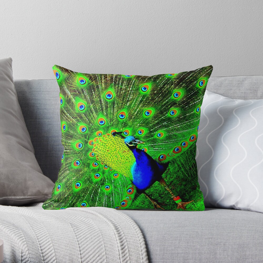 Peacock Throw Pillow