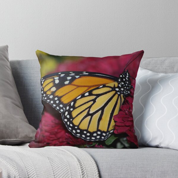 Item preview, Monarch Butterfly on Red Mums designed and sold by Molly  Kinsey.