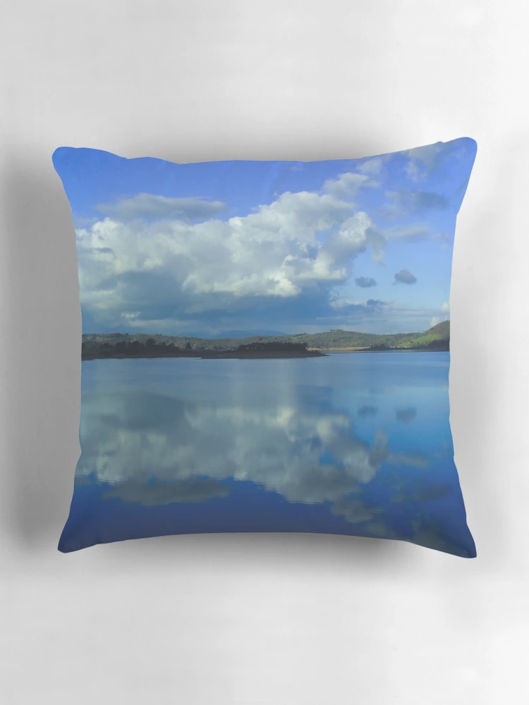Thumbnail 3 of 4, Pillow, Reflective cloud designed and sold by dropsofjupiter.