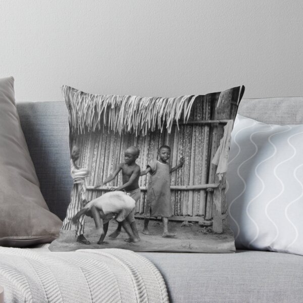 Kids at Play Throw Pillow