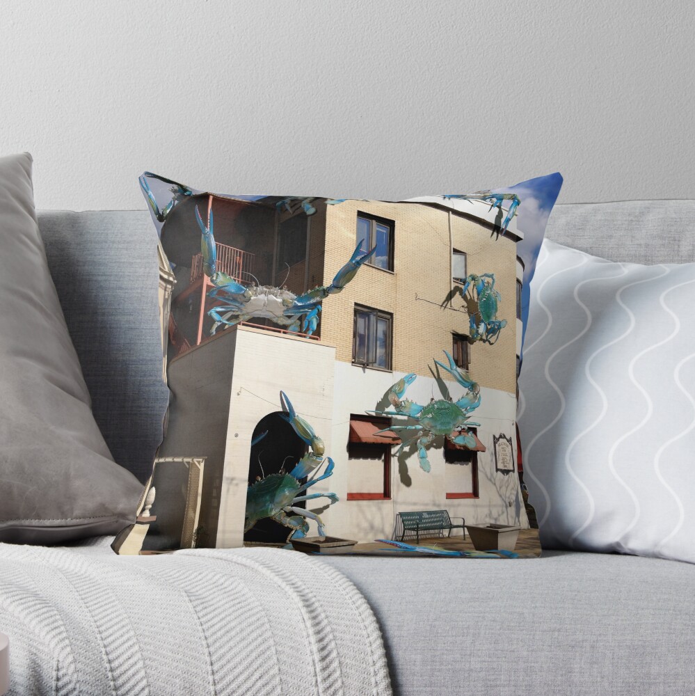 Ocean Invasion #12: We've Got Crabs Throw Pillow