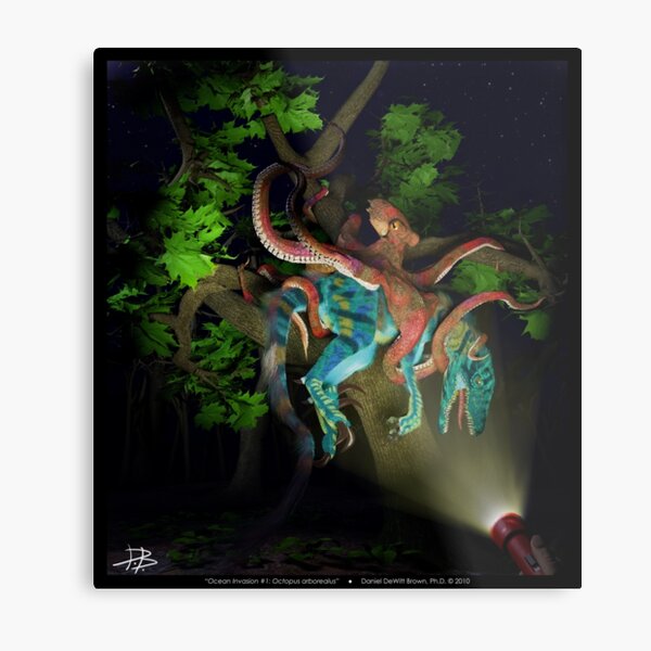 Ocean Invasion #1: Octopus arborealus Metal Print