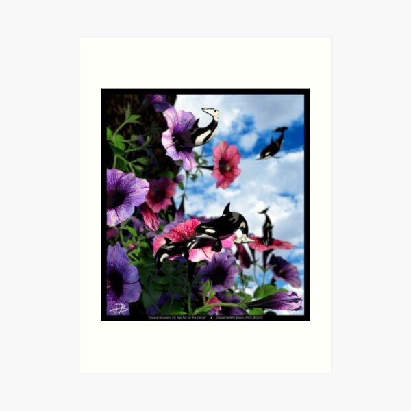 Ocean Invasion #2: Nectar for the Orcas Art Print