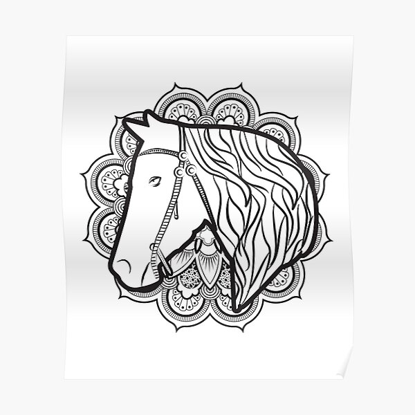 Mandala Horse - Gift idea Poster
