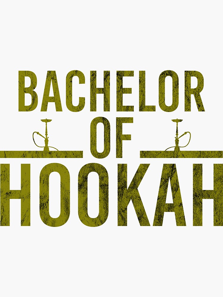 Thumbnail 3 von 3, Sticker, Bachelor of Hookah Shisha designt und verkauft von lsvds.