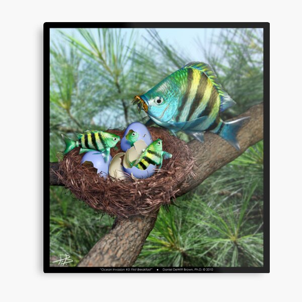 Ocean Invasion #3: First Breakfast Metal Print