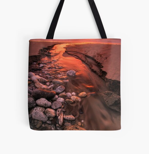 River of Gold All Over Print Tote Bag
