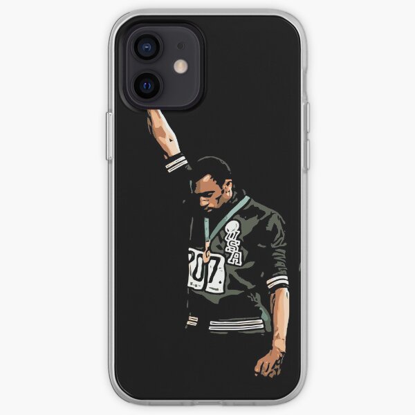 1968 Olympics Black Power Salute Illustration iPhone Soft Case