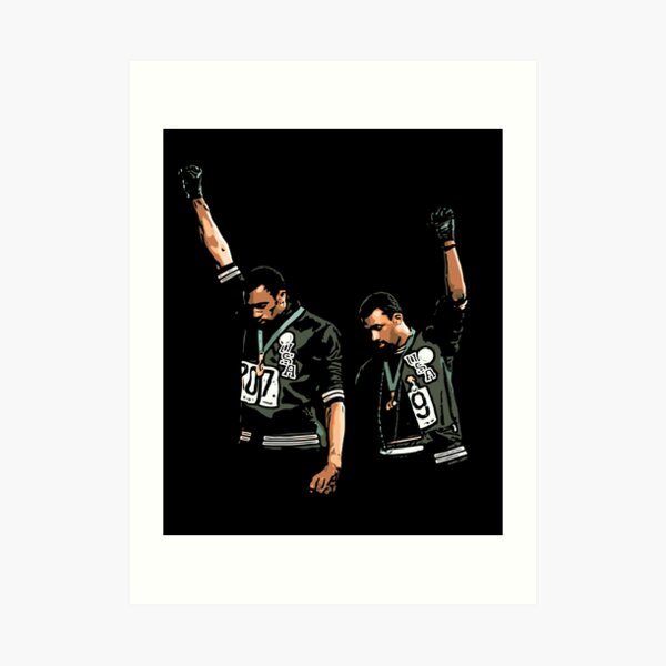 1968 Olympics Black Power Salute Illustration Art Print