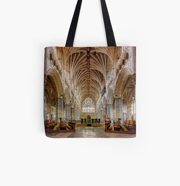 Exeter Cathedral Nave All Over Print Tote Bag