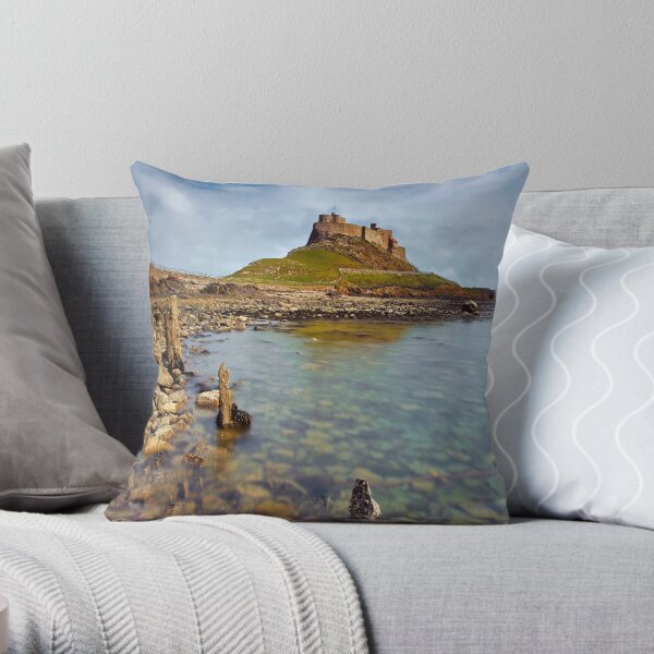 Lindisfarne Castle, Holy Island Northumberland Throw Pillow