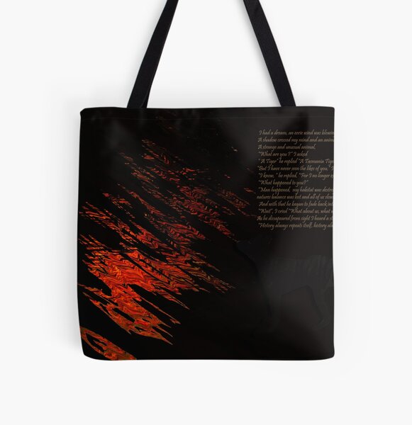 Tasmania Tiger Dreaming All Over Print Tote Bag