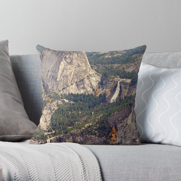 "Merced River Canyon" Throw Pillow