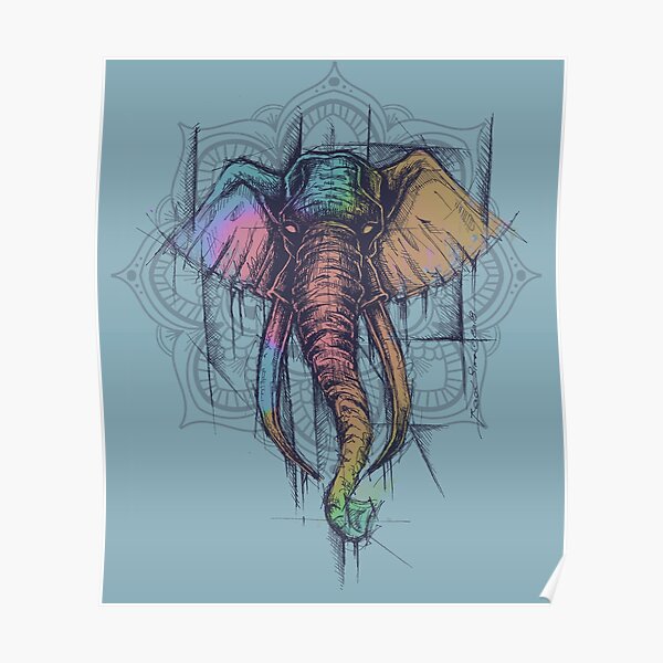 elephant color Poster