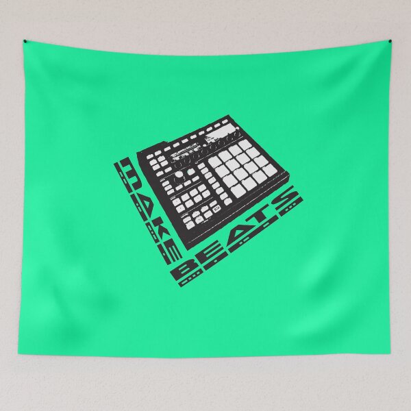 Item preview, Make Beats Drum Machine BlackNwhite print designed and sold by MrSimpler.