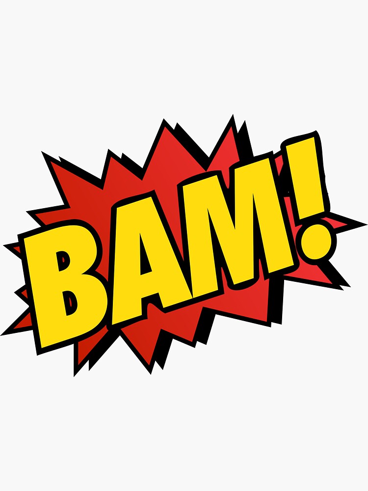 "Comic BAM!" Sticker For Sale By Feelklin | Redbubble