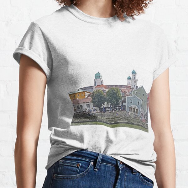 Engelhartszell waterfront, Austria Classic T-Shirt