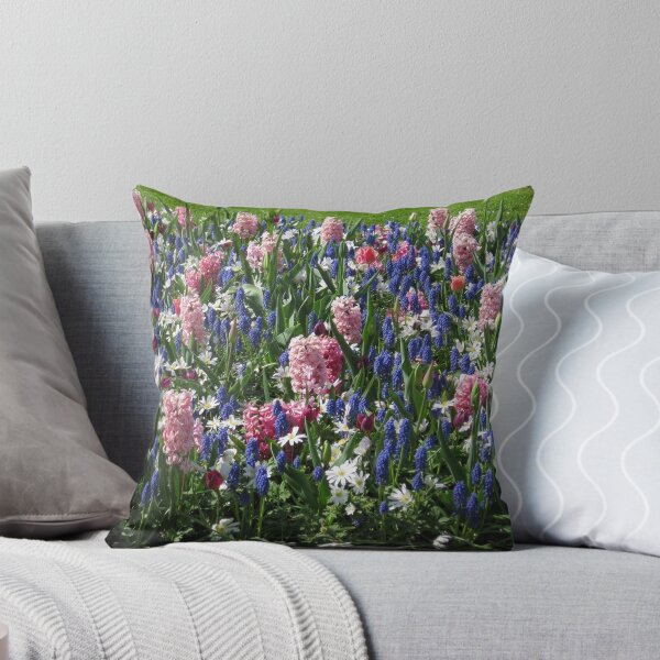 Item preview, Pink Hyacinths and Blue Muscari - Keukenhof Gardens designed and sold by MidnightMelody.
