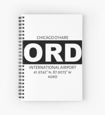 Chicago O'Hare International Airport ORD Spiral Notebook