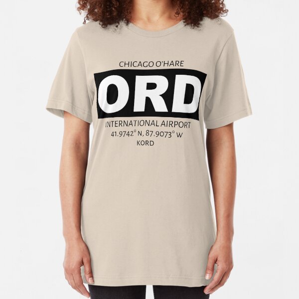 Chicago O'Hare International Airport ORD Slim Fit T-Shirt