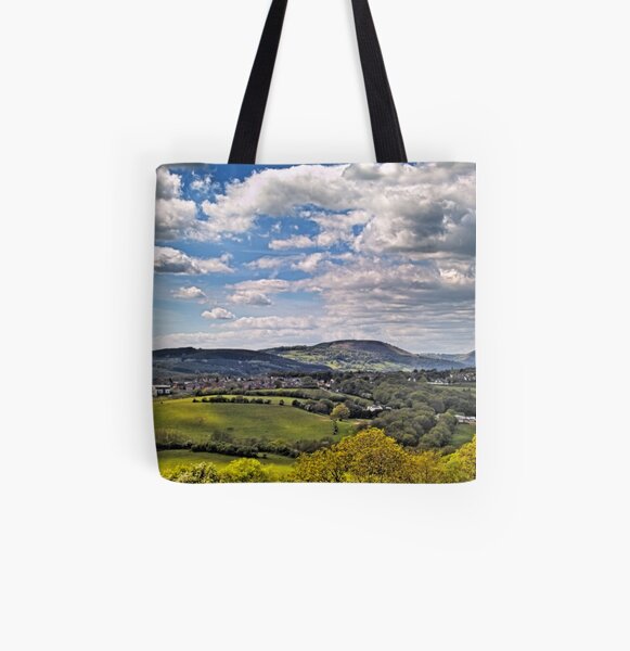 Sun Dappled Hills All Over Print Tote Bag