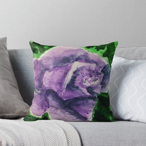 Aperçu de l'œuvre Dramatic Lavender rose, watercolor créée et vendue par Anna Lewis, blind artist.