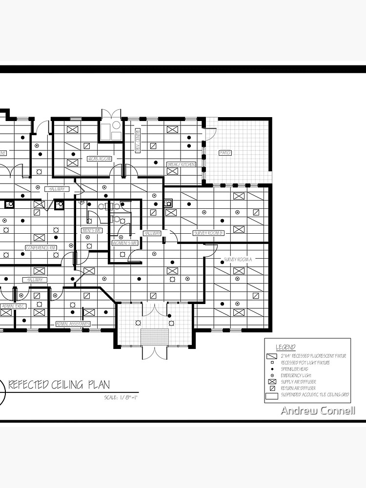 Space Planning Reflected Ceiling Plan Tote Bag