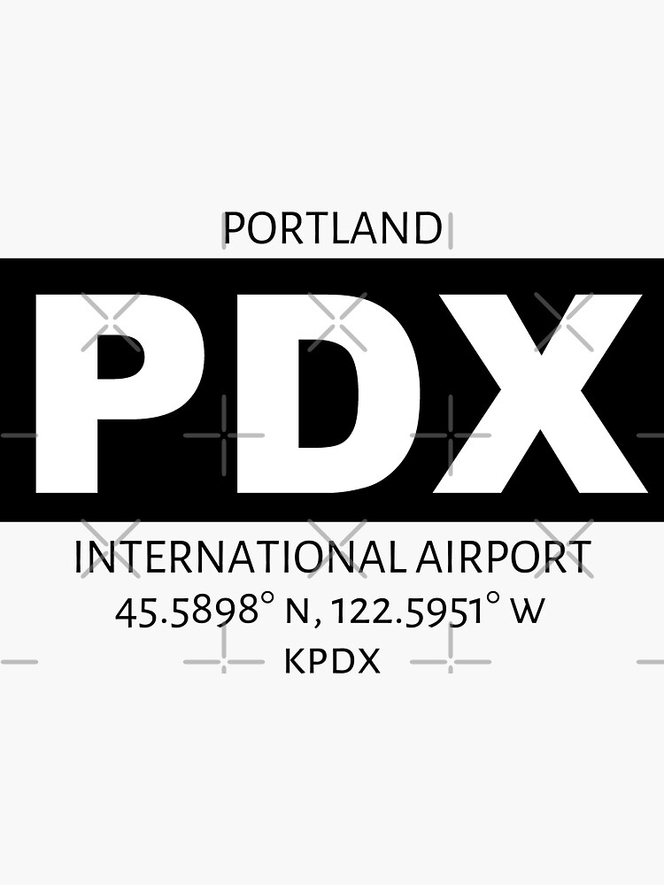 Thumbnail 3 of 3, Sticker, Portland International Airport PDX designed and sold by AvGeekCentral.