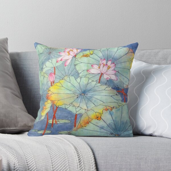 Lotus Glamour Throw Pillow