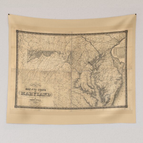 Item preview, Map of the State of Maryland (1841) designed and sold by allhistory.