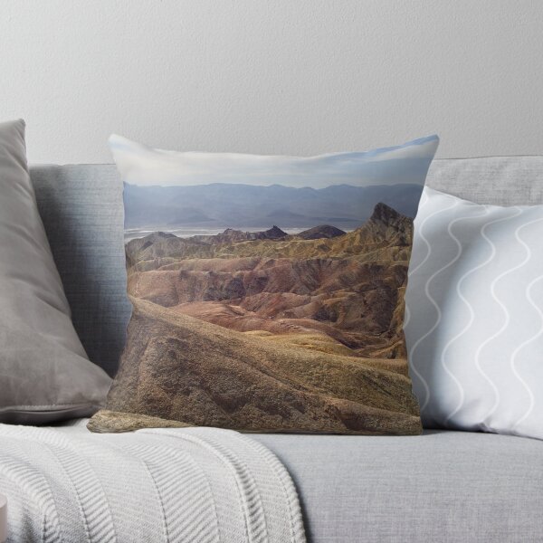 The Hills of Death Valley Throw Pillow