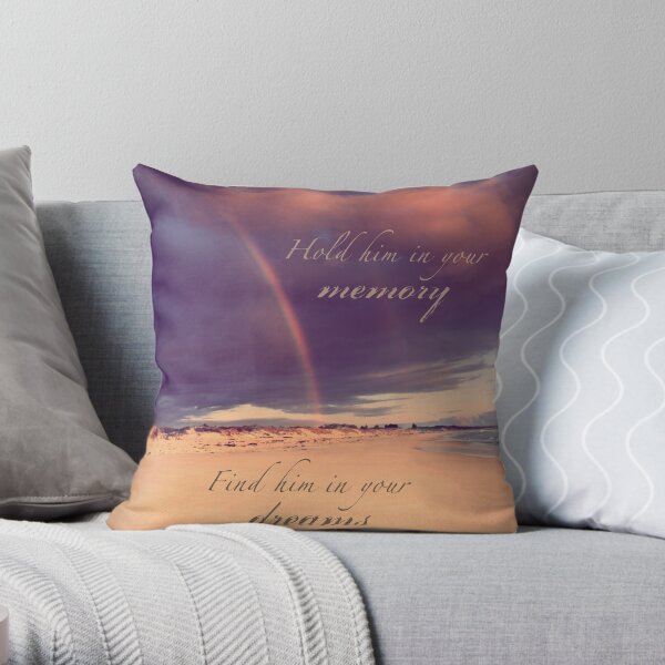 Hold Him In Your Memory Throw Pillow