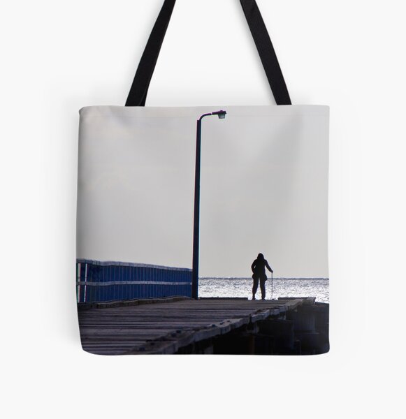 'Will She Come Home?', Seaford Pier, Victoria, Mornington Peninsula, Australia, Seascape All Over Print Tote Bag