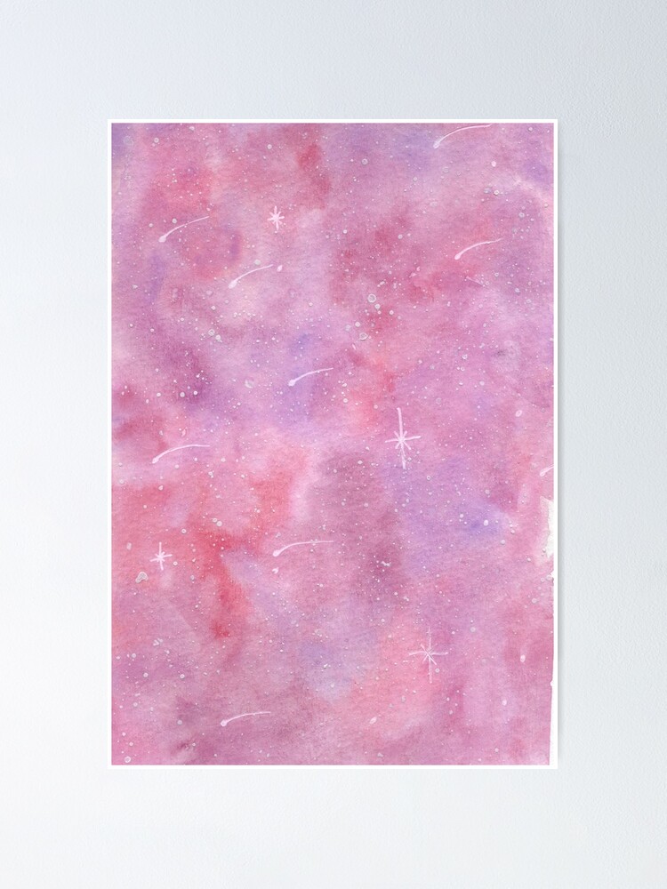 Póster «Rosa pastel / púrpura galaxia» de MeganRebecca | Redbubble